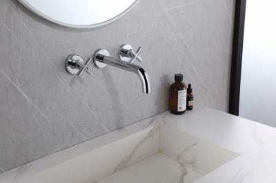 Смеситель ABBER Wasser Kreis AF81121 для раковины скрытого монтажа, хром фото в интернет-магазине Русалия