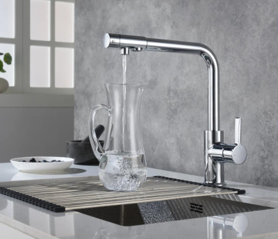 Смеситель для кухонной мойки Timo Hette (1026/00F chrome) фото в интернет-магазине Русалия