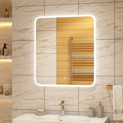 Зеркало с подсветкой Glamour 800х900 ЗЛП440 Continent фото в интернет-магазине Русалия