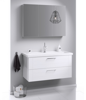Подвесная тумба 100 Manchester белый MAN01102 + умывальник Фостер 1000 4640021065204 Aqwella фото в интернет-магазине Русалия