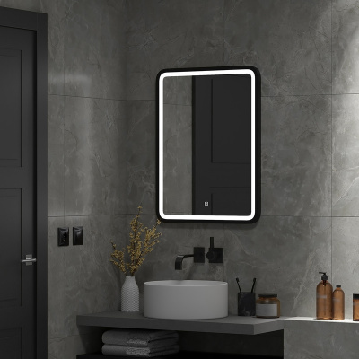 Зеркало с подсветкой Enjoy Black 600х800 ЗЛП1100 Continent фото в интернет-магазине Русалия