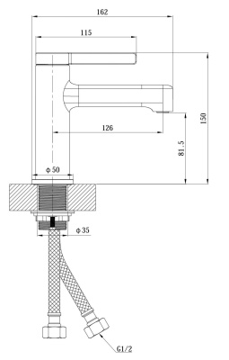 Смеситель ESKO "Sochi Gold" для раковины (SC26Gold) фото в интернет-магазине Русалия