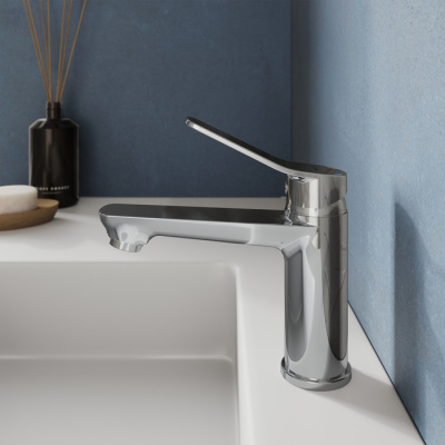 Смеситель для умывальника, глянцевый хром, Enjoy, Milardo, (ENJSB00M01) фото в интернет-магазине Русалия