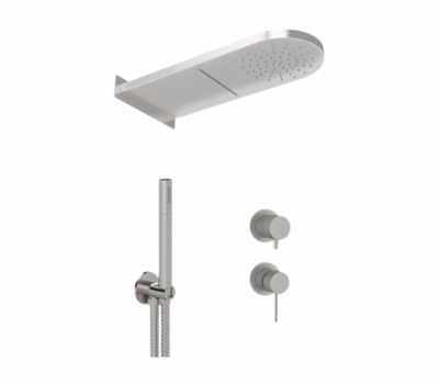 Душевая система Remer X Style INOX SSX93PS02MMCA, нержавеющая сталь фото в интернет-магазине Русалия