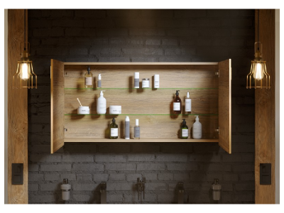 Зеркальный шкаф 120 см Mobi белый MOB0412+MOB0717W Aqwella фото в интернет-магазине Русалия