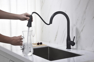 Смеситель для кухни с выдвижной лейкой Timo Saona (2336/03FL) фото в интернет-магазине Русалия