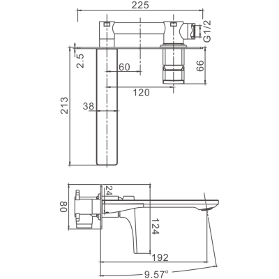 Смеситель для раковины BELZ цвет: черный (B14709-7) фото в интернет-магазине Русалия