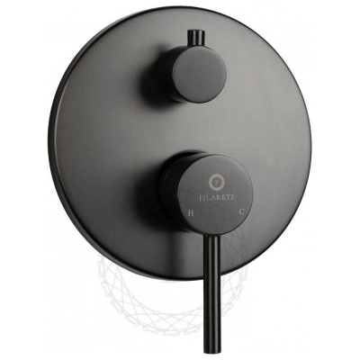 Душевая система встраиваемая FILARETE Roun FL1024BG, графит фото в интернет-магазине Русалия