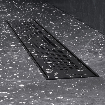 W02SC-P11-050-01BM PrimeFlow Трап для душа линейный универс затвор Cut Gradient 50см цвет черн мат Am.Pm фото в интернет-магазине Русалия