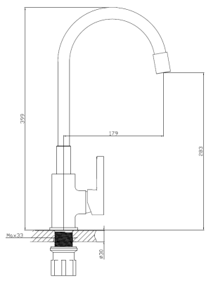 Смеситель для кухни ESKO Coral (CL 519 B) фото в интернет-магазине Русалия