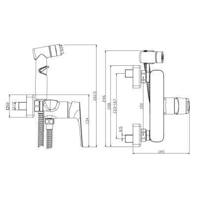 Гигиенический душ Rossinka (RS46-52) фото в интернет-магазине Русалия