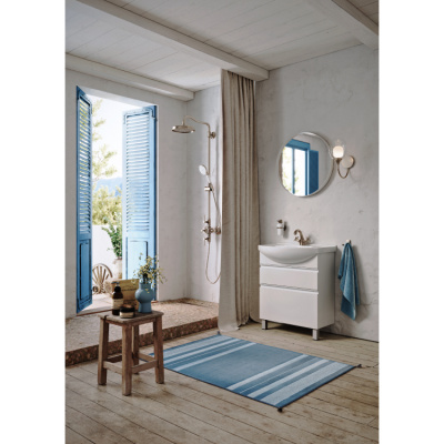 Напольная тумба 65  Rodos белый ROD01062N + умывальник Элеганс 650 4620008192475 Aqwella фото в интернет-магазине Русалия