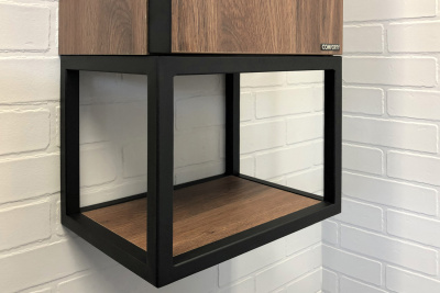 COMFORTY. Шкаф-колонна "Равенна Лофт-35" дуб темно-коричневый фото в интернет-магазине Русалия