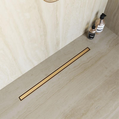 Душевой трап RGW SDR-51Gb 60см, золото BRUSH фото в интернет-магазине Русалия