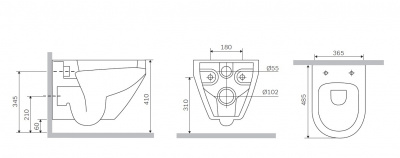 C701700SC Spirit V2.0 подвесной унитаз FlashClean с сиденьем микролифт фото в интернет-магазине Русалия