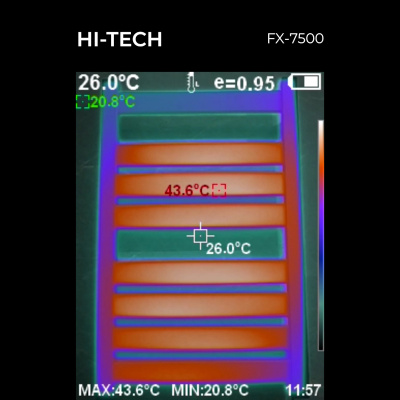 Полотенцесушитель электрический Fixsen HI-TECH 800х500 FX-7500B, черный FX-7500B фото в интернет-магазине Русалия