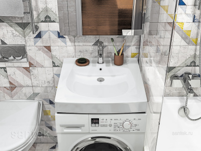 Раковина Santek Пилот 50 отверстие под смеситель 1WH301970 фото в интернет-магазине Русалия