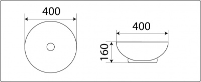 Раковина накладная круглая черная MNC J2072 CeramaLux фото в интернет-магазине Русалия