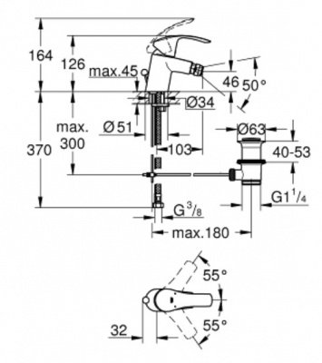 Смеситель для биде Eurosmart 32929002 Grohe фото в интернет-магазине Русалия