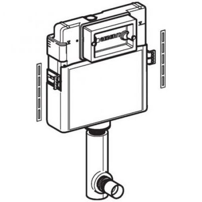 Смывной бачок для унитаза скрытого монтажа UP100 Delta 12 109.100.00.1 Geberit фото в интернет-магазине Русалия