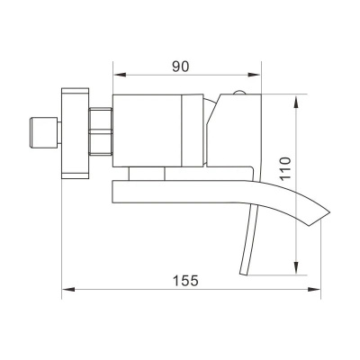 Смеситель для ванны Rose R1552T, пепельный фото в интернет-магазине Русалия