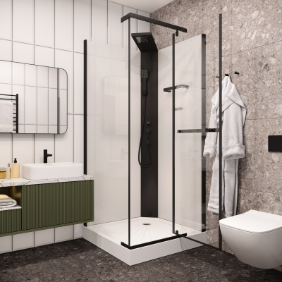 Кабина MiMi90B душевая Ceruttispa (90x90x215-225) фото в интернет-магазине Русалия