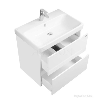 Тумба под раковину AQUATON Сканди 70 белый матовый, белый глянец 1A251801SD010 фото в интернет-магазине Русалия