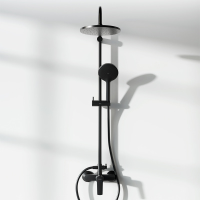 977710300 Jupiter душевая система с душевым смесителем, черный Damixa фото в интернет-магазине Русалия