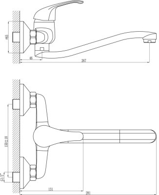 Смеситель для кухонной мойки Rossinka A (A35-24) фото в интернет-магазине Русалия