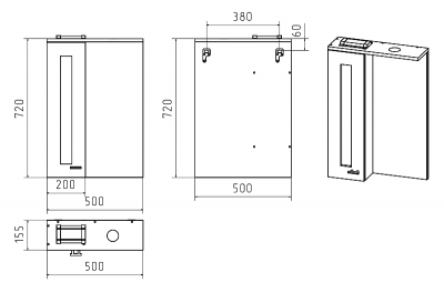 Зеркальный шкаф Урал 50 левый Э-Ура-04050-021Л Misty фото в интернет-магазине Русалия