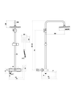Душевая стойка Fmark (FS8745-22) фото в интернет-магазине Русалия