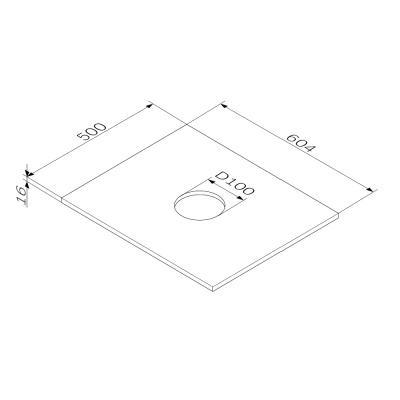 M8FST0600OF Func, Столешница, 60 см, цвет дерево текстурир-ое Am.Pm фото в интернет-магазине Русалия