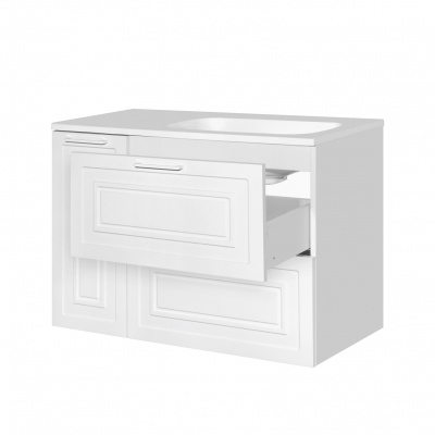 Тумба с раковиной Альба 90 подвесная ПРАВАЯ Style Line фото в интернет-магазине Русалия