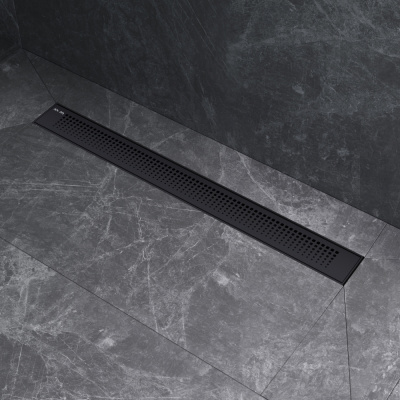 W02SC-P11-070-01BM PrimeFlow Трап для душа линейный универс затвор Cut Gradient 70см цвет черн мат Am.Pm фото в интернет-магазине Русалия