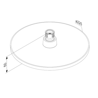 977050000 Jupiter верхний душ, круг, хром фото в интернет-магазине Русалия