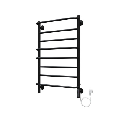 Полотенцесушитель электрический Евромикс П8 500x850, черный (RAL 9005 матовый) 4660059930336 Terminus фото в интернет-магазине Русалия