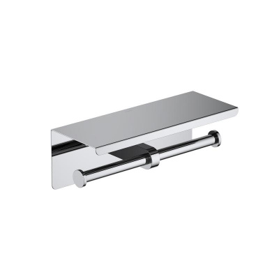 Бумагодержатель двойной с полкой AQUATEK AQ4909CR ОБЕРОН фото в интернет-магазине Русалия