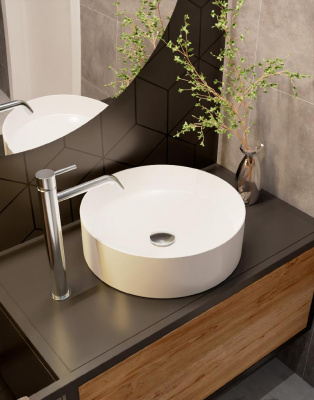 AQM5007 Раковина настольная отдельностоящая круглая. 400x400x120 фото в интернет-магазине Русалия