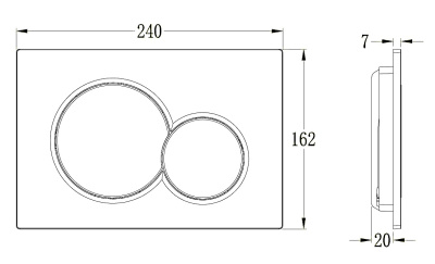 Кнопка смыва Vincea VFP-202MB, цвет черный фото в интернет-магазине Русалия