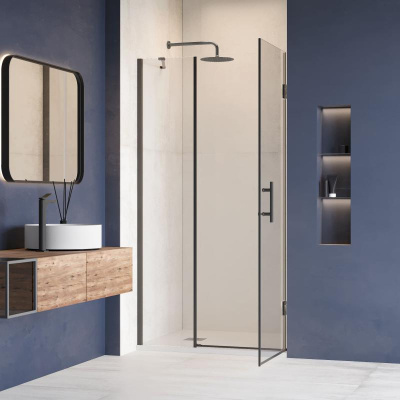 Душевая дверь RGW HO-012B 1100, стекло прозрачное, профиль черный фото в интернет-магазине Русалия