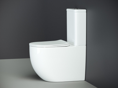 Унитаз компакт безободковый MIA CN1801 с сиденьем микролифт Ceramica Nova фото в интернет-магазине Русалия