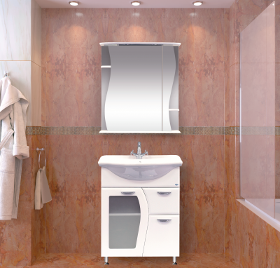 Зеркальный шкаф Лиана 65 левый Э-Лиа02065-01СвЛ Misty фото в интернет-магазине Русалия