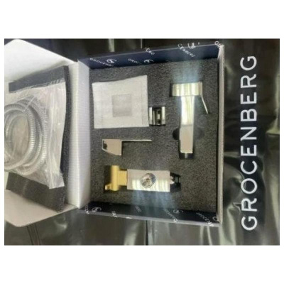 Гигиенический душ со смесителем встраиваемый Grocenberg GB002CR, хром фото в интернет-магазине Русалия