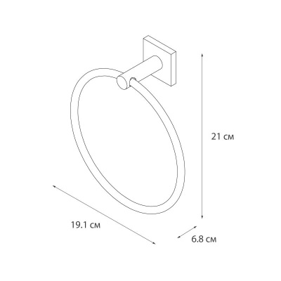 Кольцо для полотенец FIXSEN LUX CHROME FX-15011, хром фото в интернет-магазине Русалия