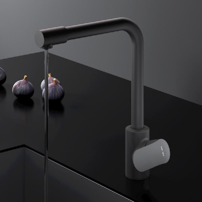 F8005722 Like, смеситель для кухни с каналом для питьевой воды, L-излив, черный матовый, шт. фото в интернет-магазине Русалия