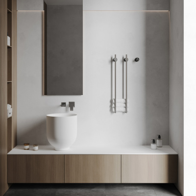 Полотенцесушитель электрический ABBER Charme AH4002 хром фото в интернет-магазине Русалия