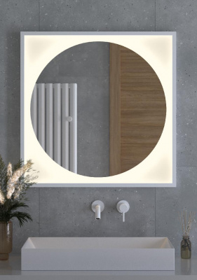 Зеркало с LED-подсветкой настенное ECLIPSE DEFESTO 80x80 см, DF 2238 фото в интернет-магазине Русалия