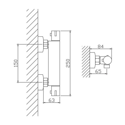 Смеситель для душа термостатический Haiba (HB20809) фото в интернет-магазине Русалия