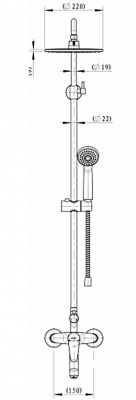 Душевая система со смесителем на ванну ECO F6111147C-A Bravat фото в интернет-магазине Русалия