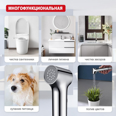 Лейка для гигиенического душа Raglo R460.05, хром фото в интернет-магазине Русалия